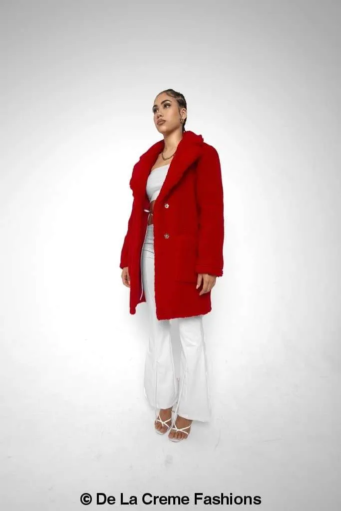 Abrigo Jacqueline Oversized Teddy Coat