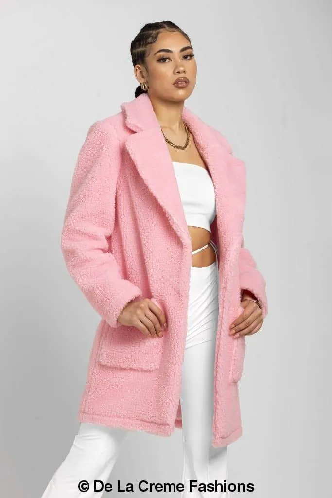 Abrigo Jacqueline Oversized Teddy Coat