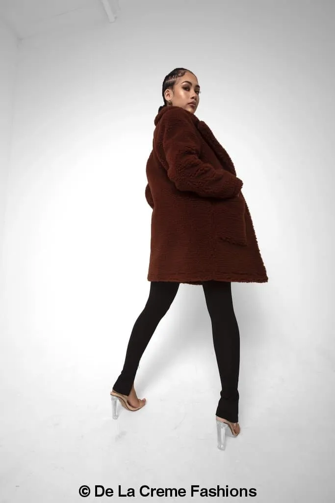 Abrigo Jacqueline Oversized Teddy Coat