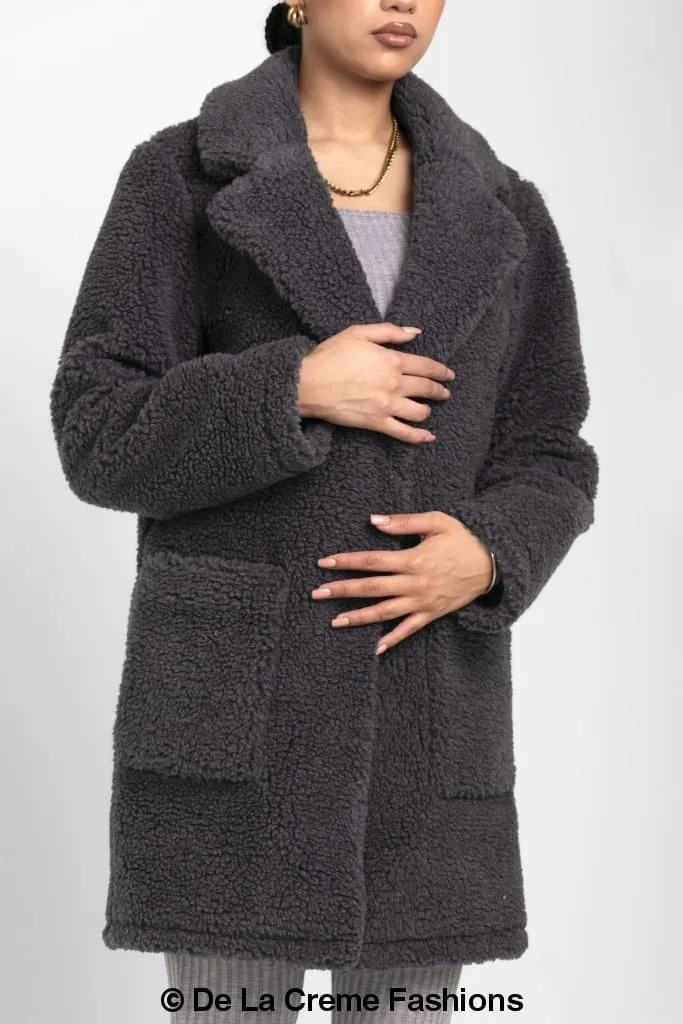 Abrigo Jacqueline Oversized Teddy Coat