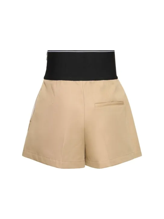 Alexander Wang   Tailored cotton &amp; nylon shorts 