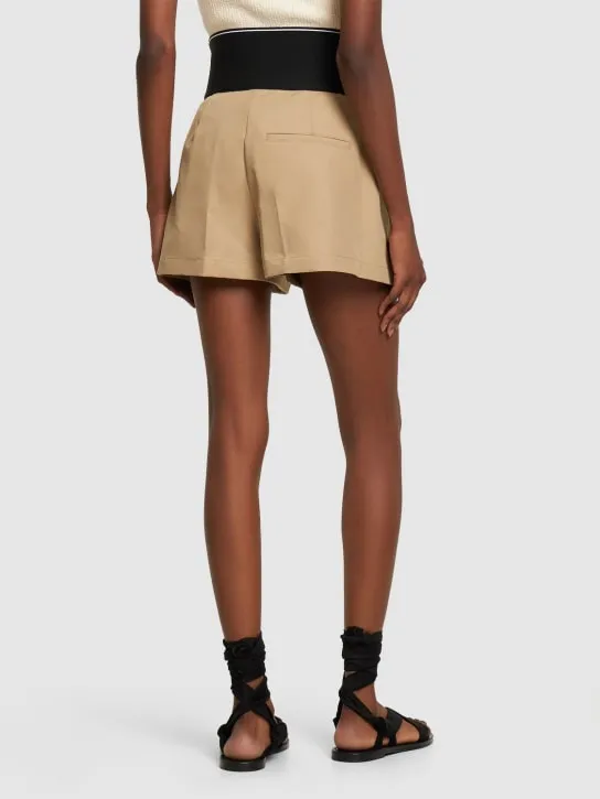 Alexander Wang   Tailored cotton &amp; nylon shorts 