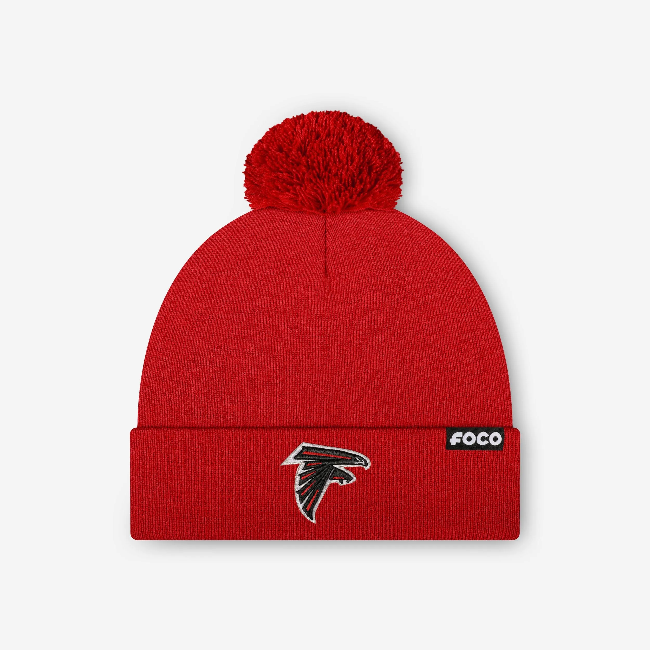 Atlanta Falcons Basic Primary Logo Pom Beanie