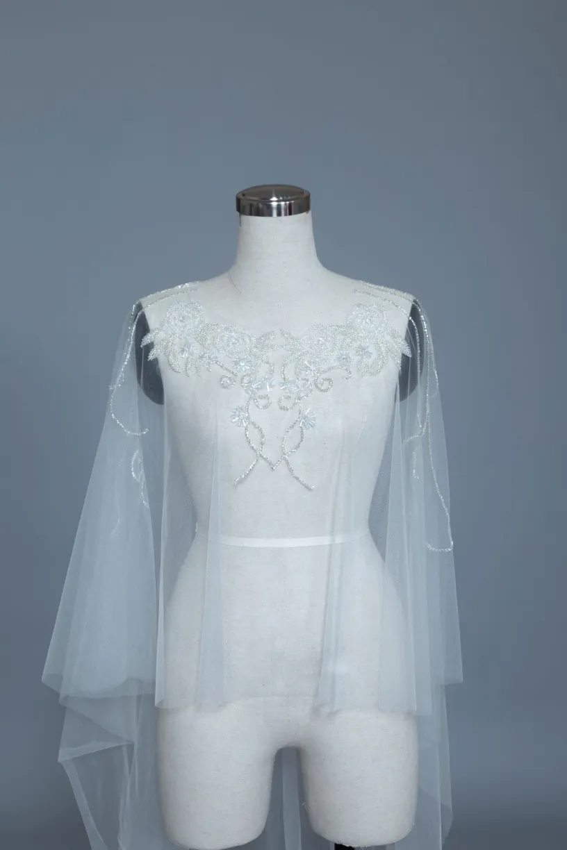 Beaded Bridal Cape (#MAEVA)