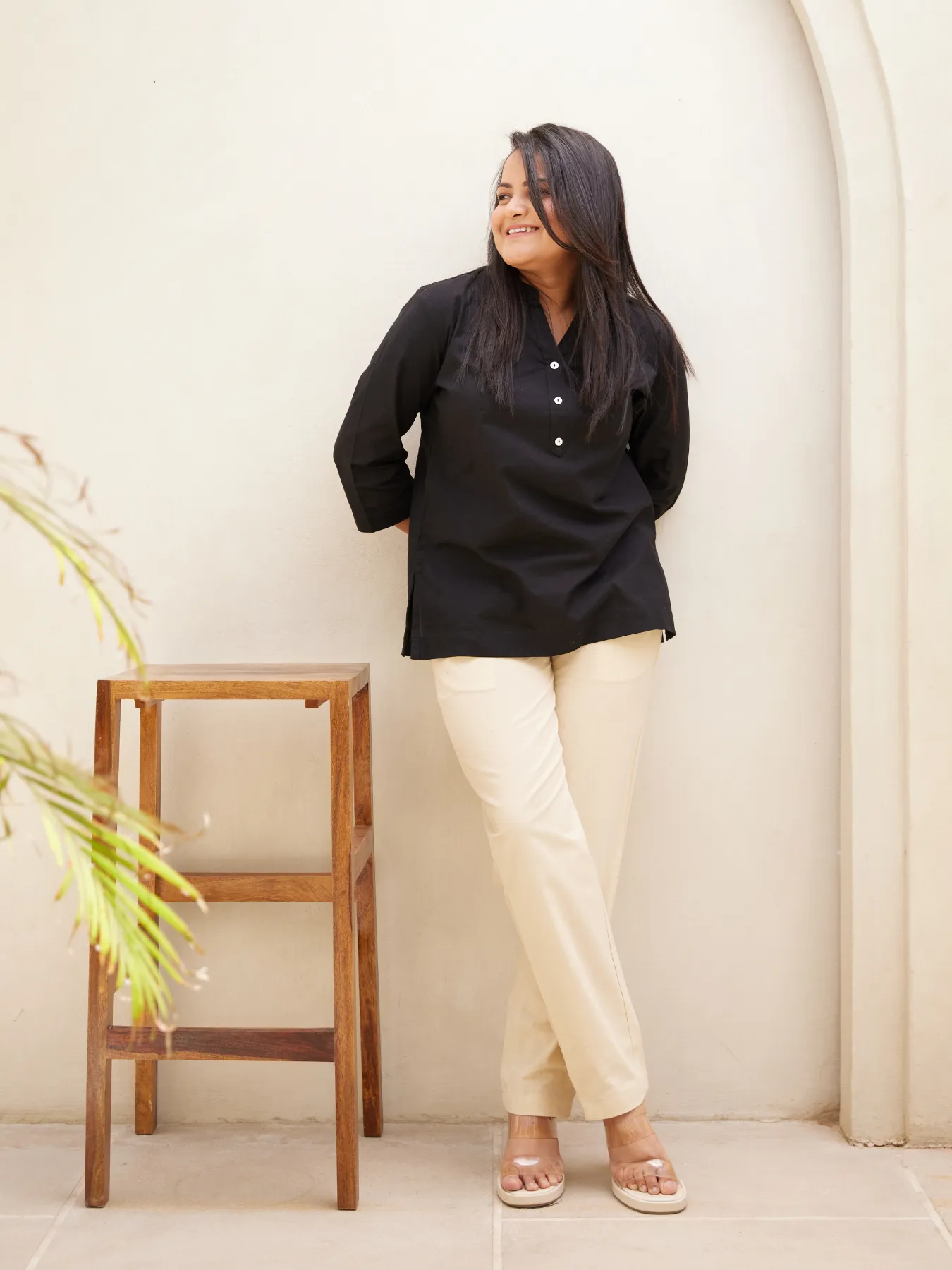 Beige 100% Cotton - Everyday Pants