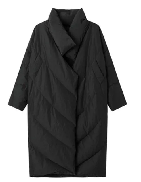 Black Long Down Jacket for UNUSUAL Winter