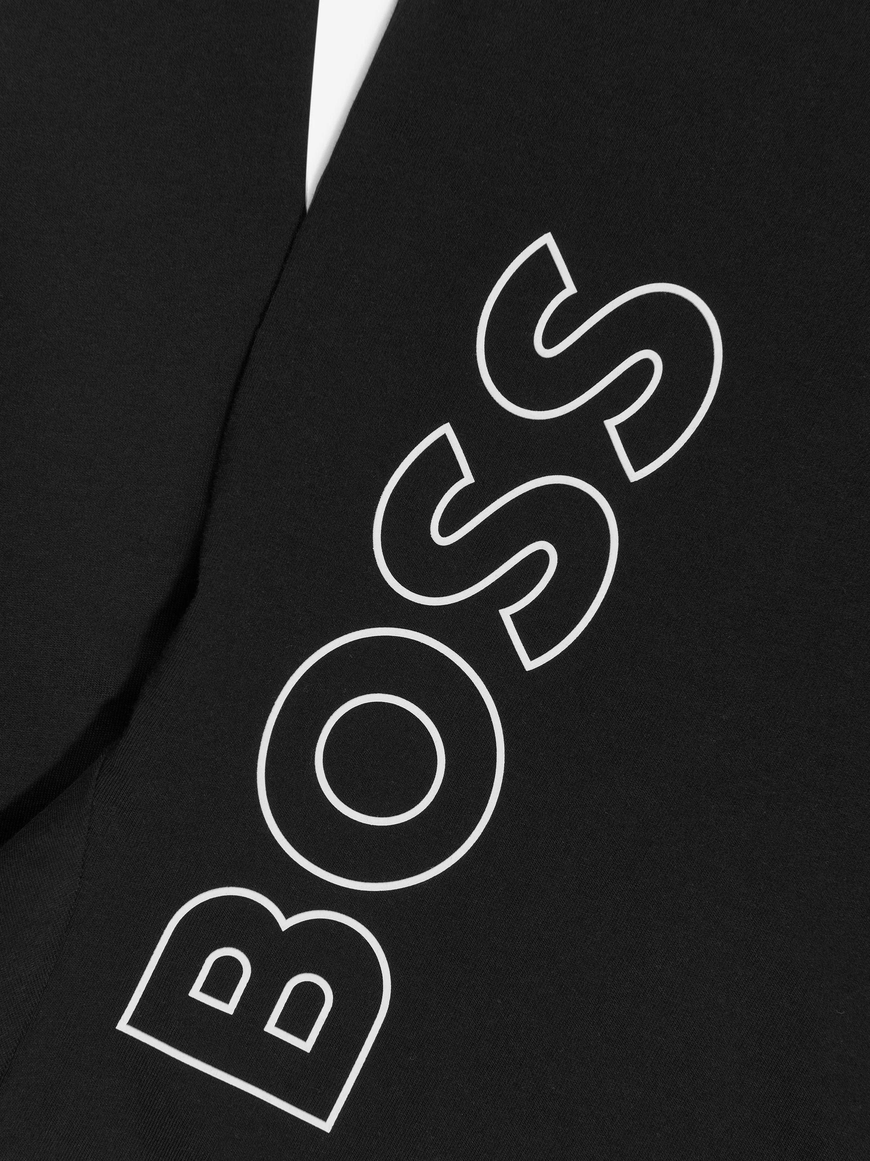 BOSS Boys Long Sleeve T-Shirt in Black