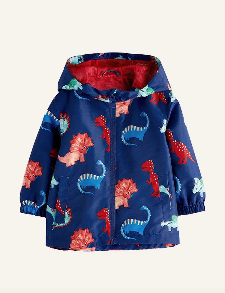 Boy Dinosaur Printed Coat