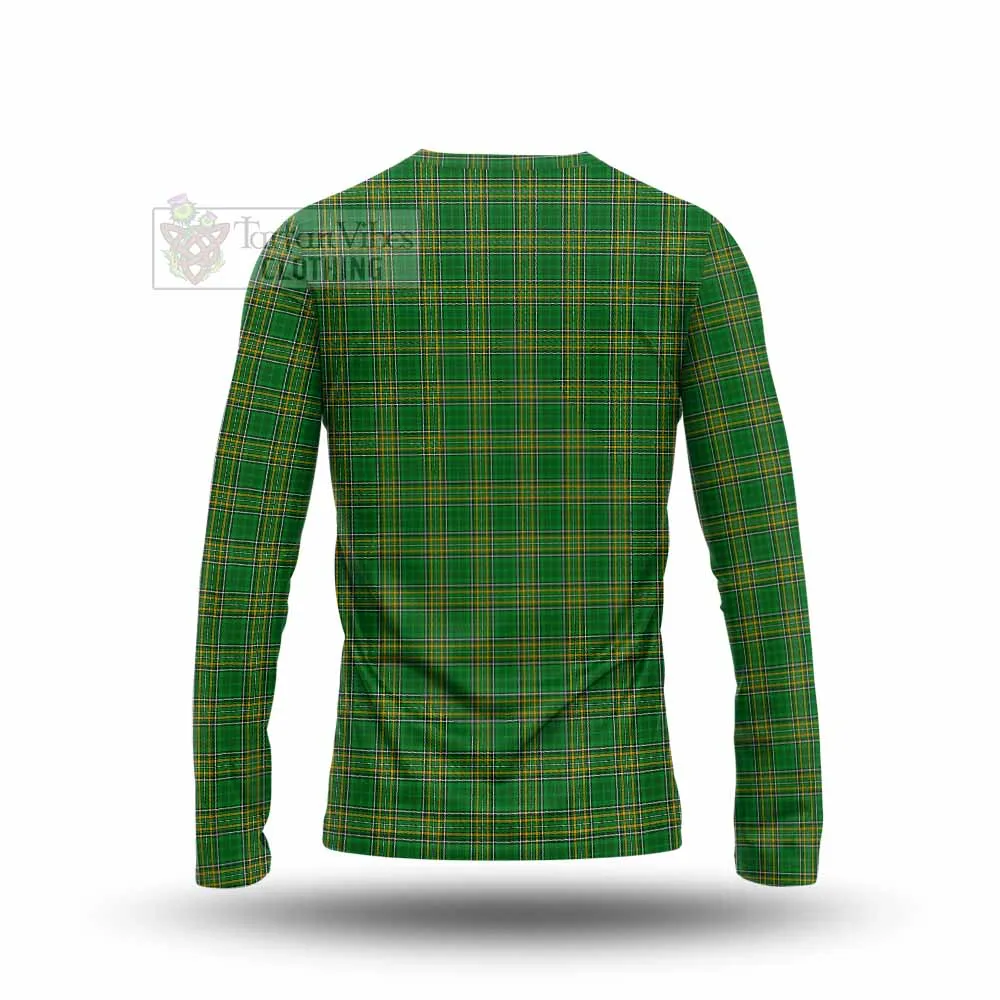 Bramhall Irish Clan Tartan Long Sleeve T-Shirt with Coat of Arms