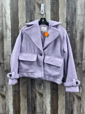 Coat Peacoat By A New Day In Purple, Size: Xs