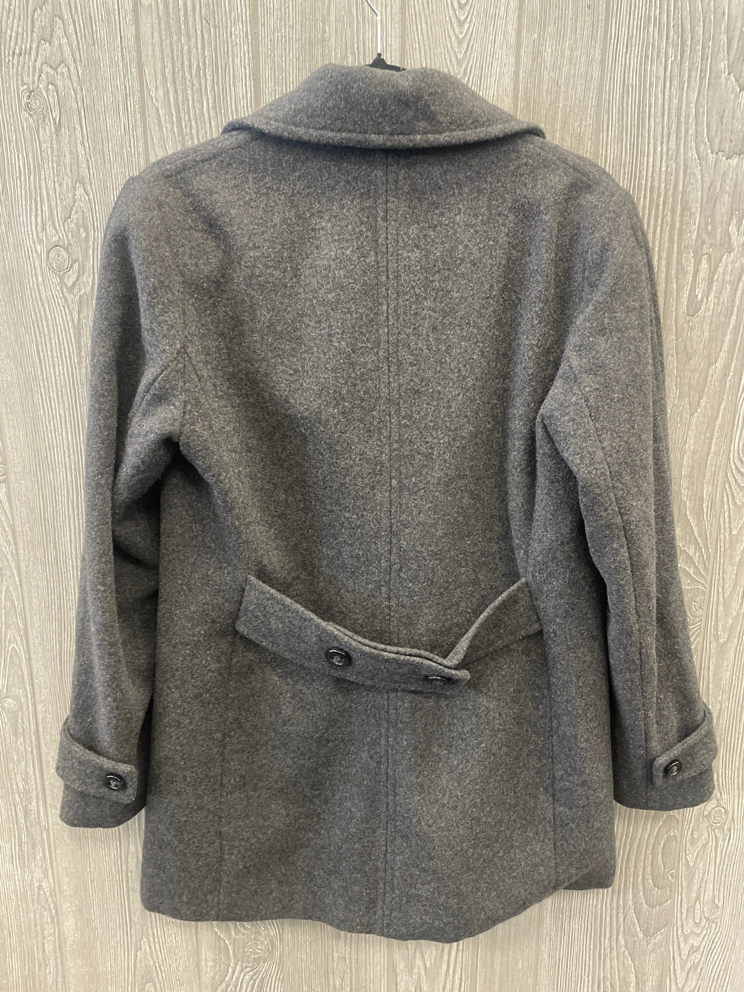 Coat Peacoat By Coldwater Creek In Grey, Size: S