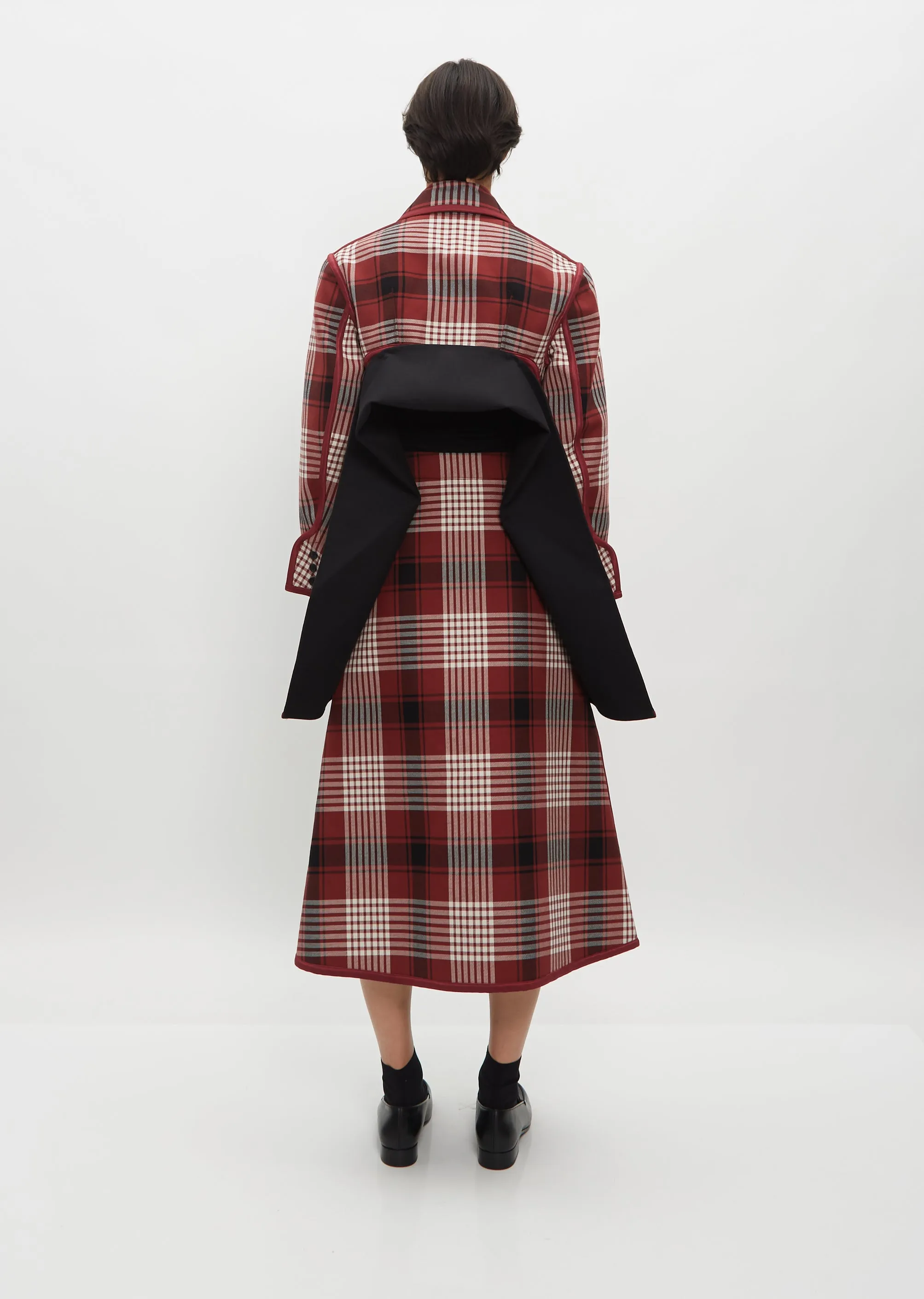 Counterpoint Check Cotton Wool Coat