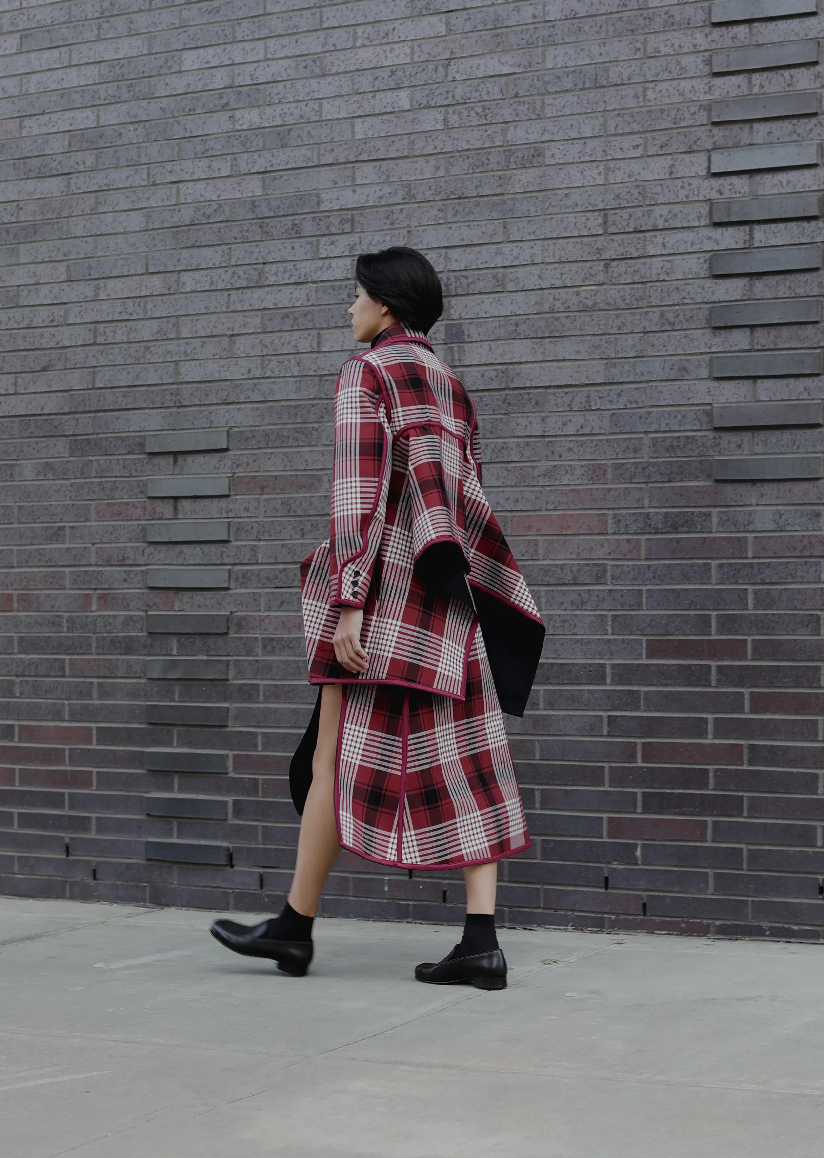 Counterpoint Check Cotton Wool Coat