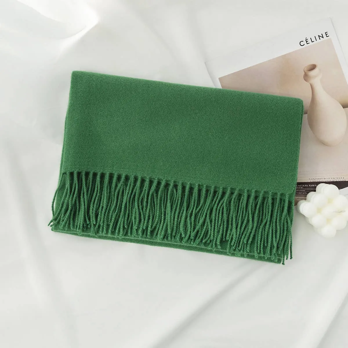 Dark Green Long Scarf