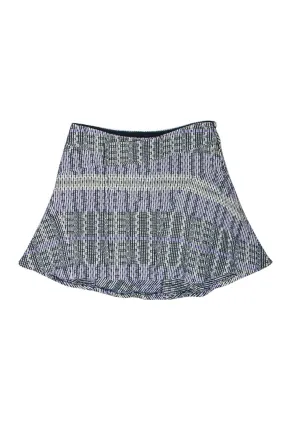 Derek Lam - Lavender & Navy Tweed Miniskirt Sz 0