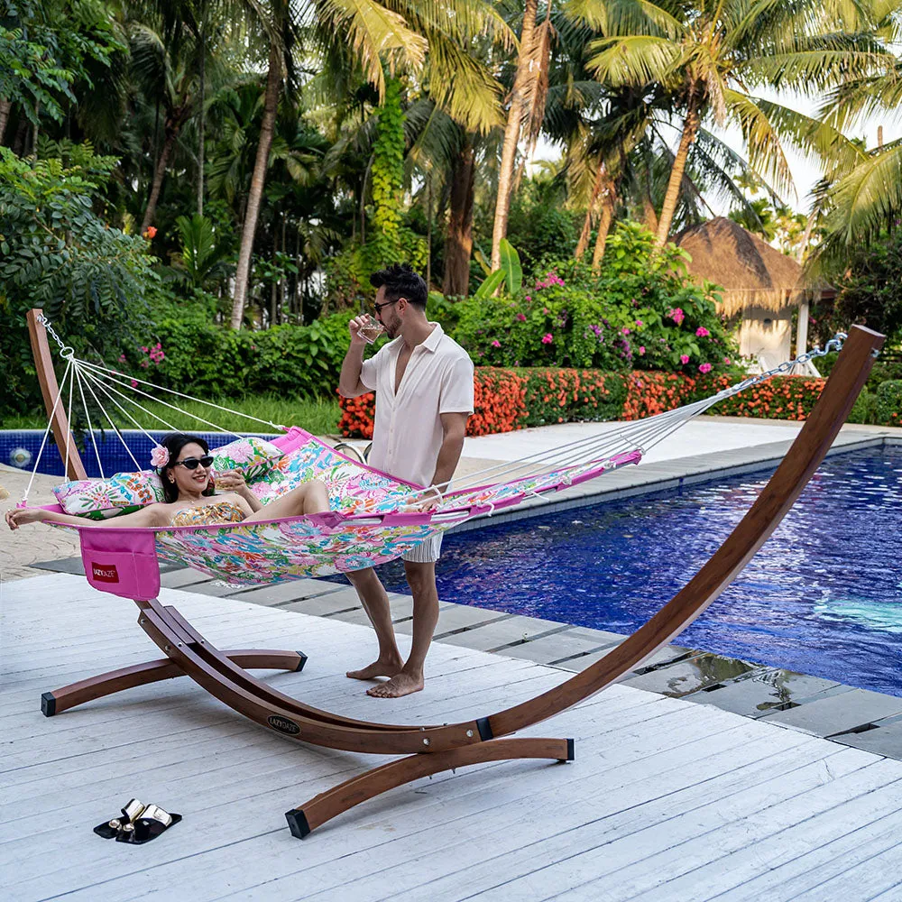 Double Hammock with Curved Spreader Bar