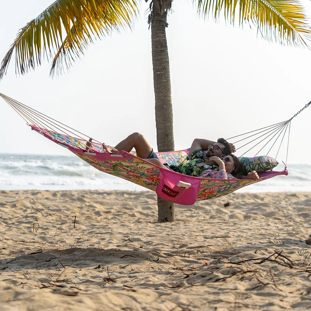 Double Hammock with Curved Spreader Bar