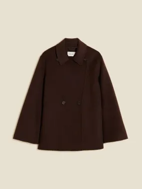 Felsa Wool Peacoat - Dark Brown