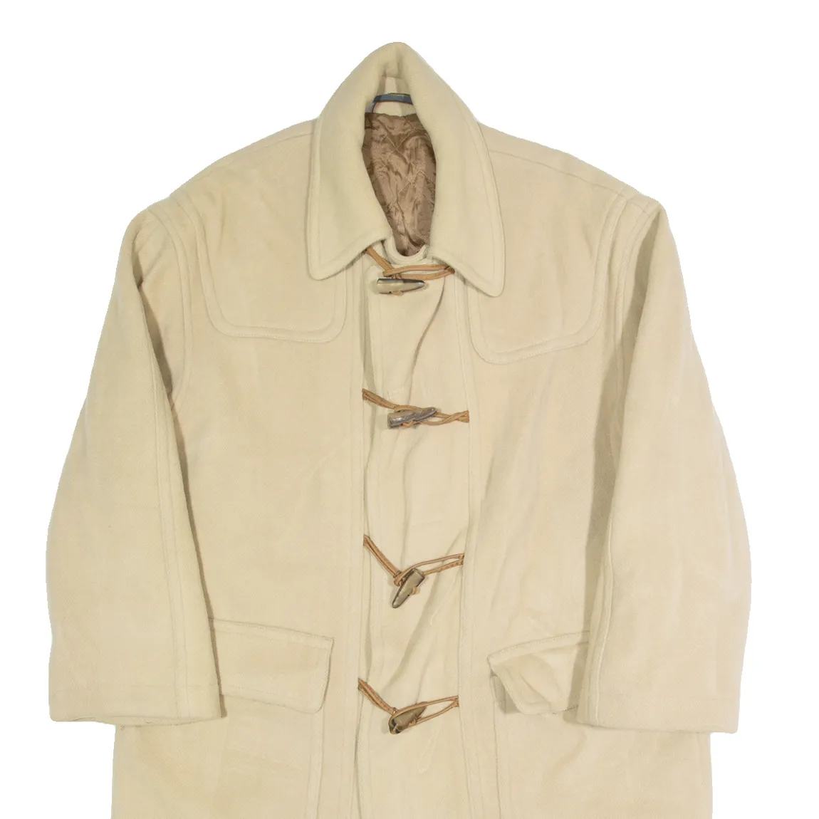 FREY COLLECTION San Remo Mens Duffle Coat Beige 90s L