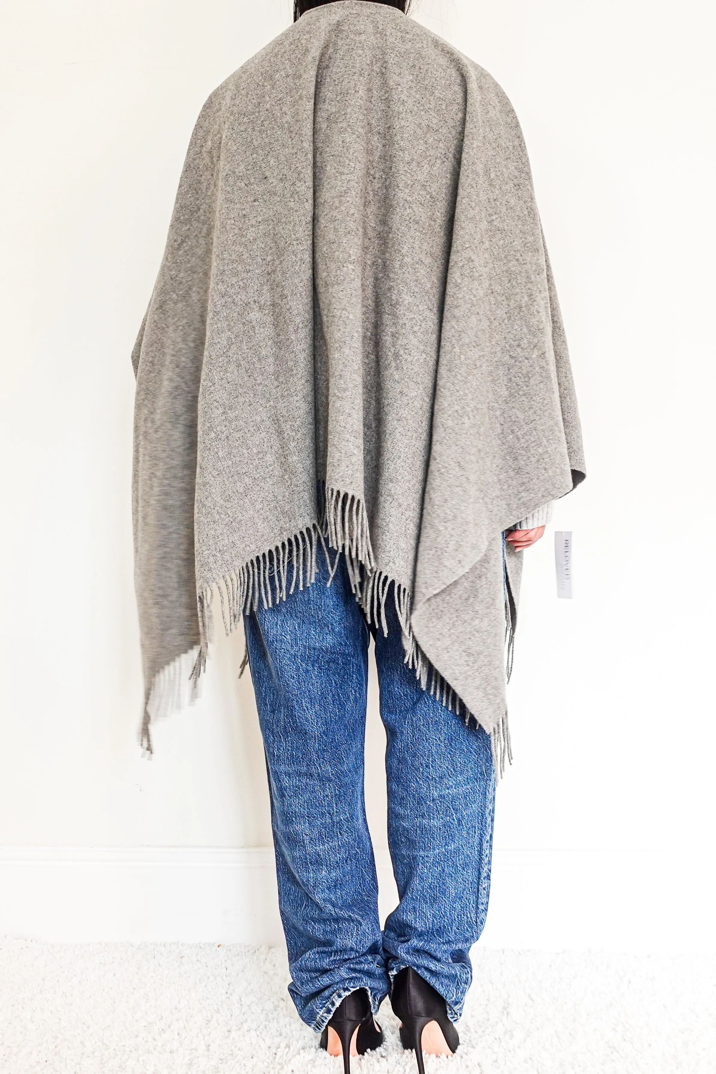 Grey merino cape RRP £500