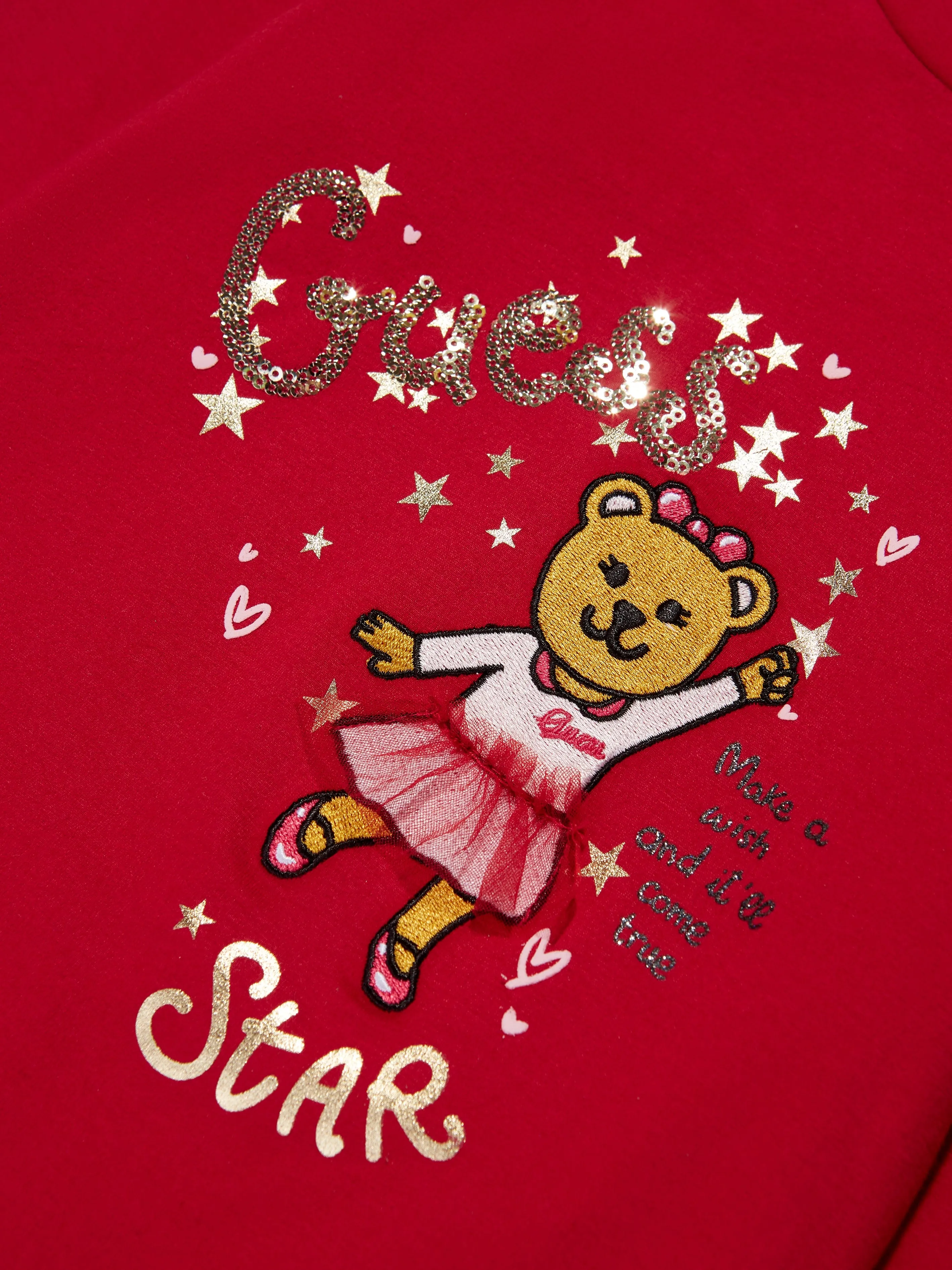 Guess Girls Long Sleeve T-Shirt in Red