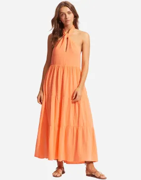 Halter Neck Dress - Cantaloupe