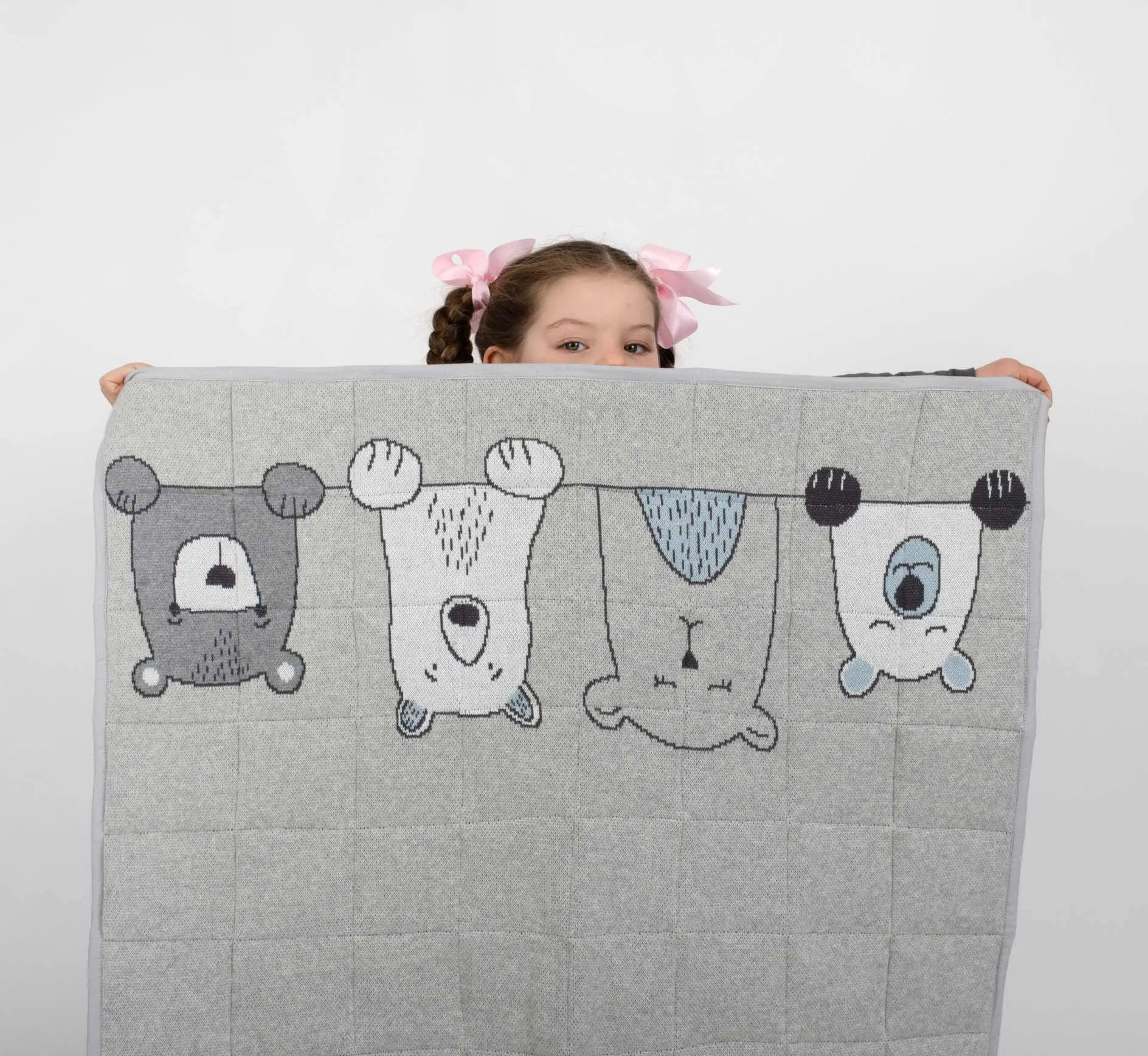 Henry Bear Family Baby Play Mat Nursery Cot Quilt Blanket