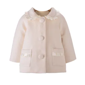 Ivory Ribbon Trim Matinee Jacket