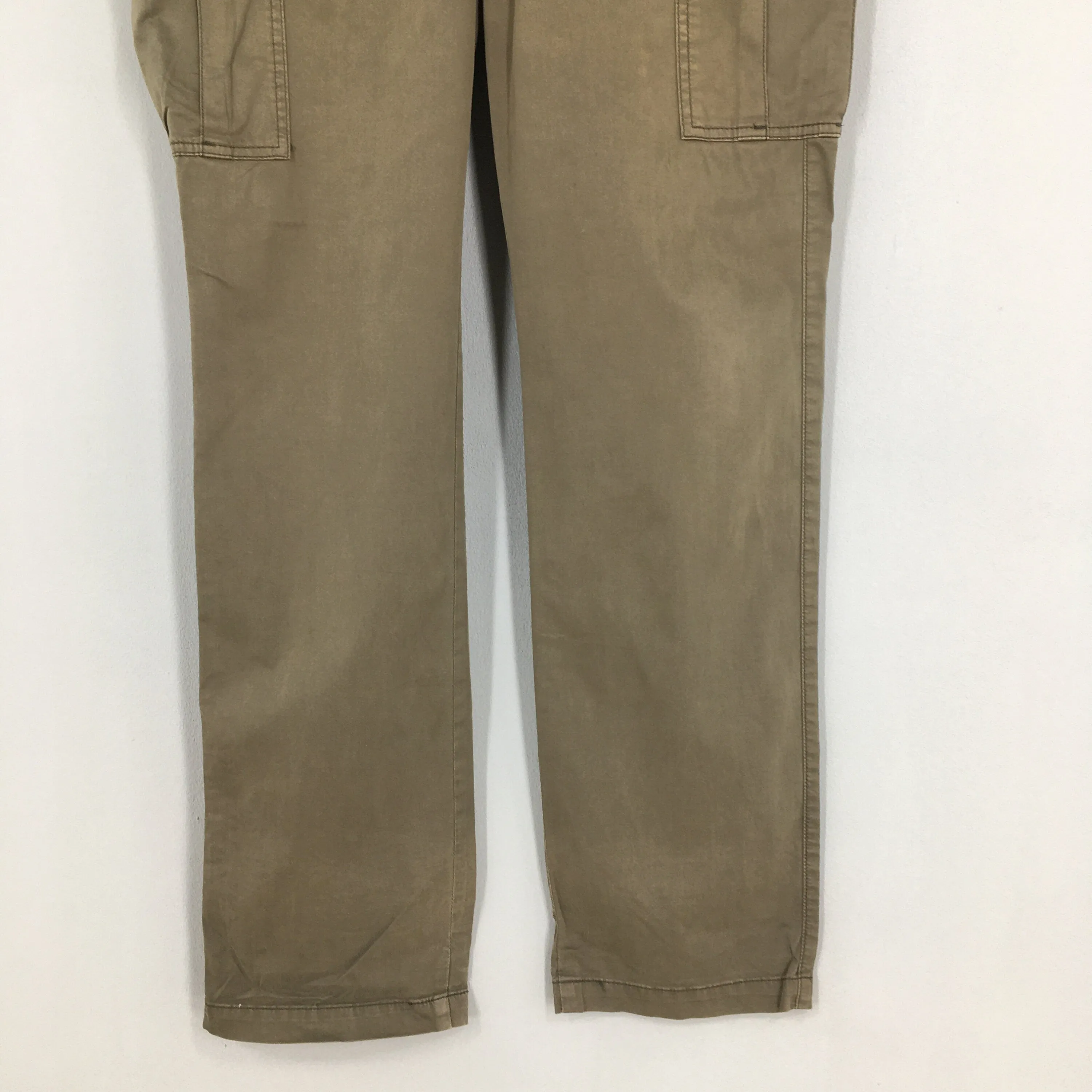 Japanese Cargo Pants Brown Straight Cut Pants Size 34x33