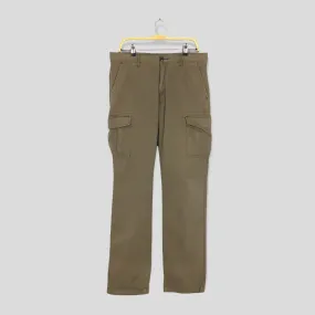 Japanese Cargo Pants Brown Straight Cut Pants Size 34x33