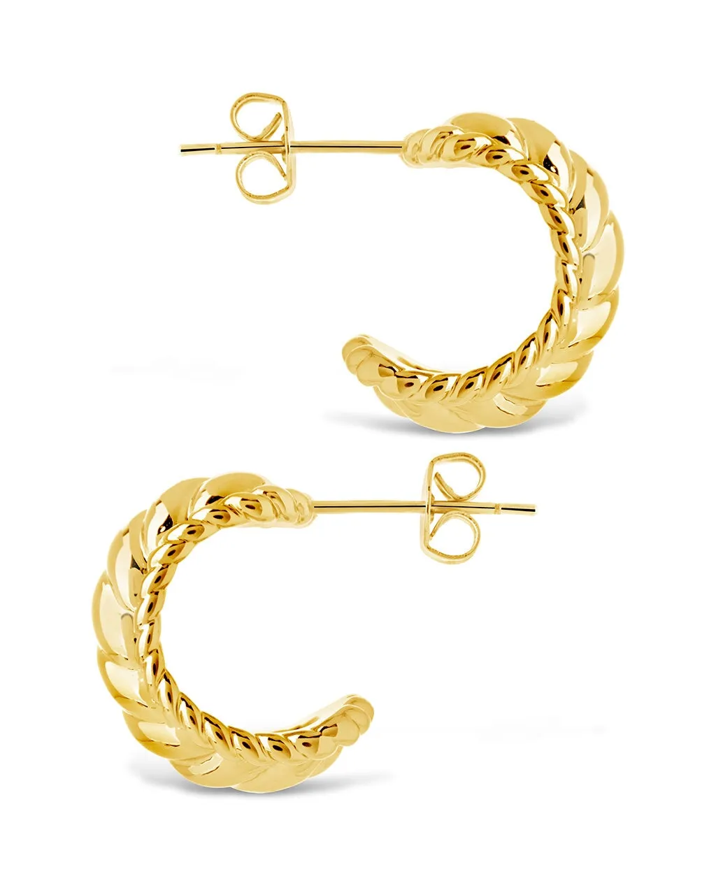 Kalina Quilted Huggie Hoop Earrings