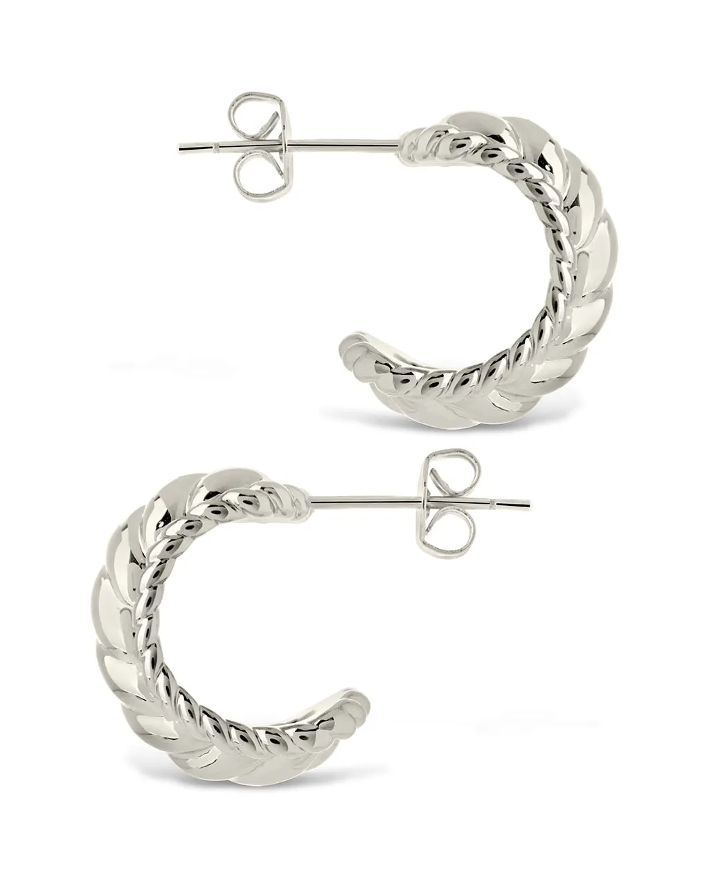 Kalina Quilted Huggie Hoop Earrings