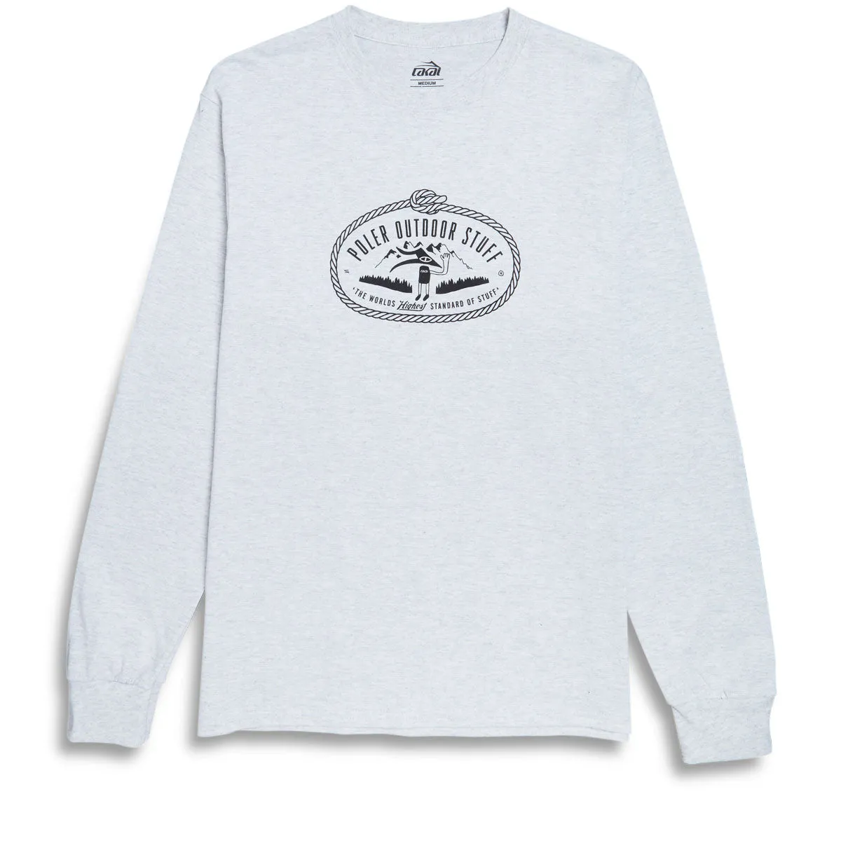 Lakai x Poler Outdoor Stuff Long Sleeve T-Shirt - Ash Heather