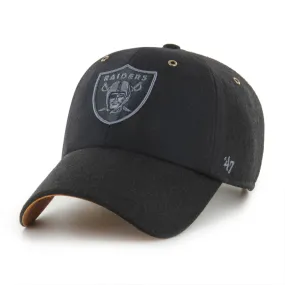 Las Vegas Raiders NFL 47 Brand Men's Tonal Black Peacoat Clean Up Adjustable Hat