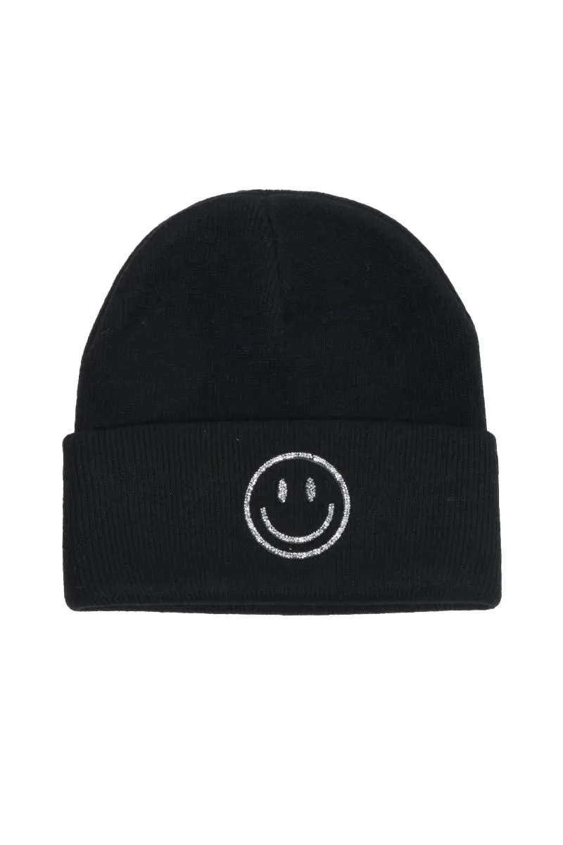 LBB3262 - Bling Smiley Face Beanie