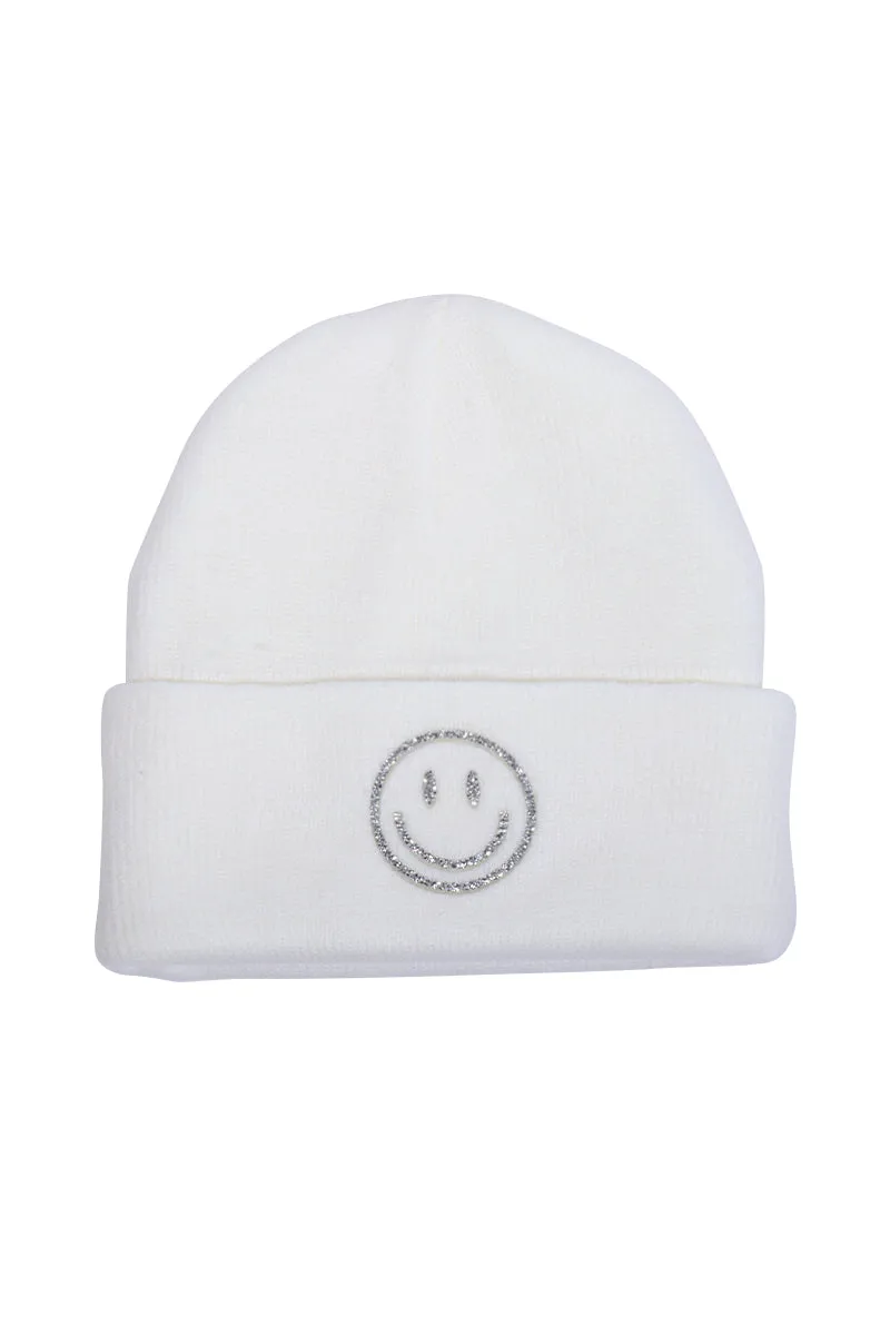 LBB3262 - Bling Smiley Face Beanie