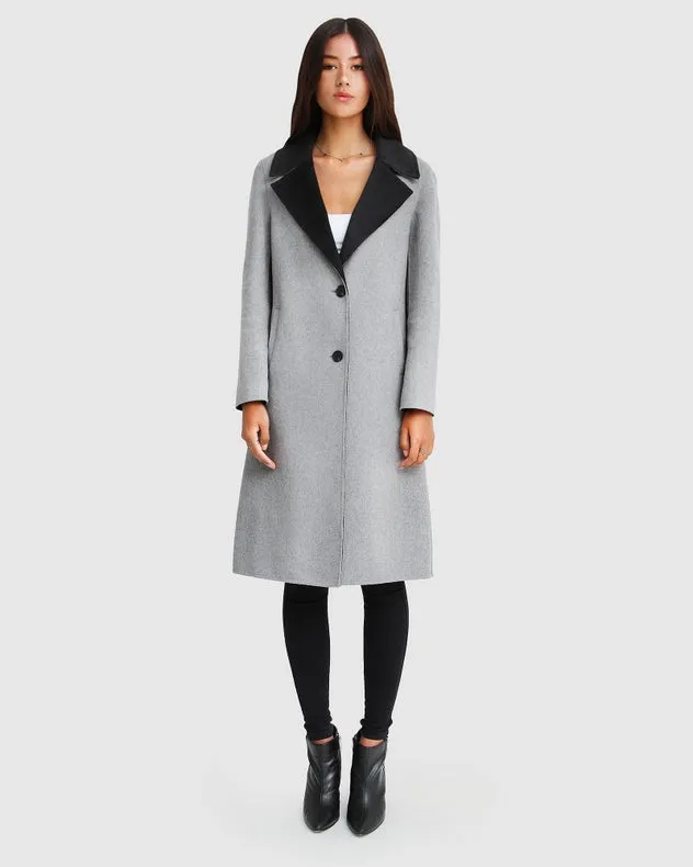 Lexington Two-Tone Wool Blend Coat