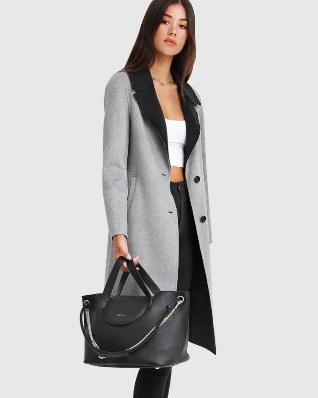 Lexington Two-Tone Wool Blend Coat