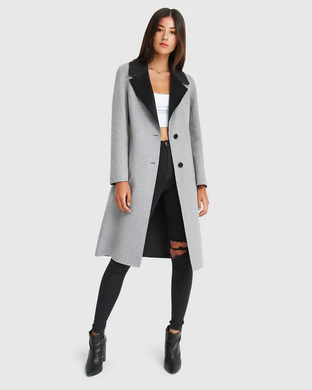 Lexington Two-Tone Wool Blend Coat