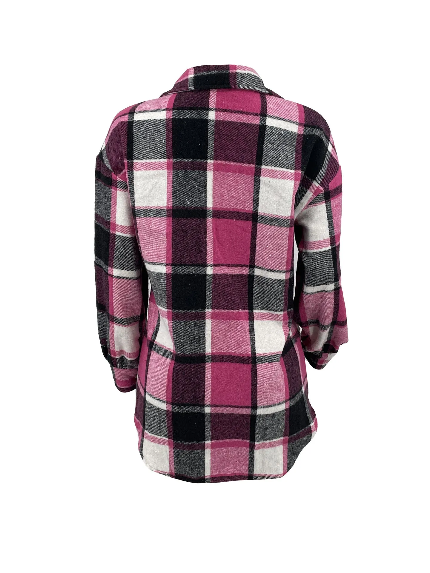 MB FASHION LONG SLEEVE FLANNEL BUTTON UP COAT 370LY