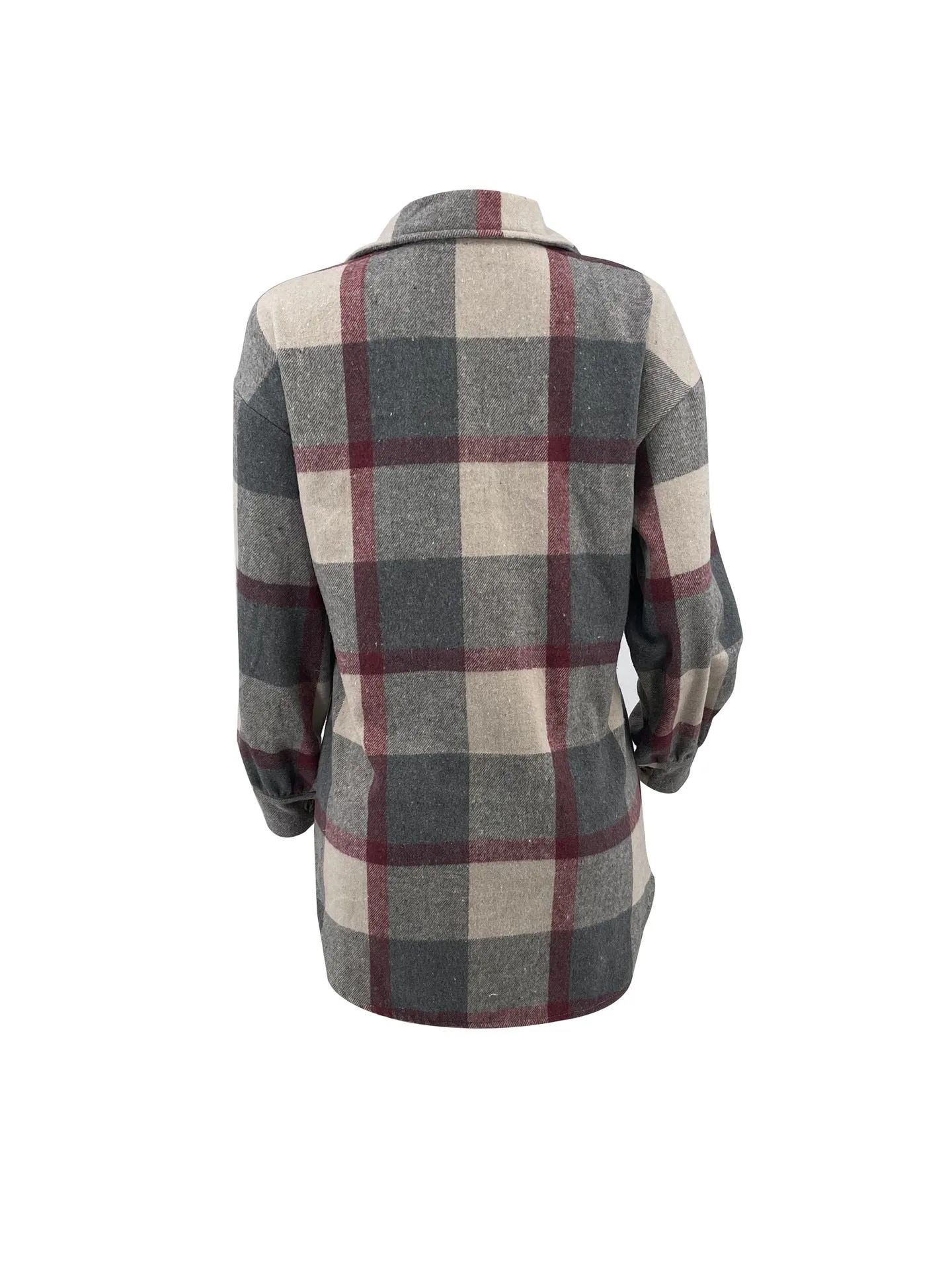 MB FASHION LONG SLEEVE FLANNEL BUTTON UP COAT 370LY