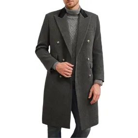 Men's Casual Colorblock Mid-length Coat 47309055X