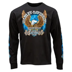 Men's Eagle Up Black Long Sleeve T