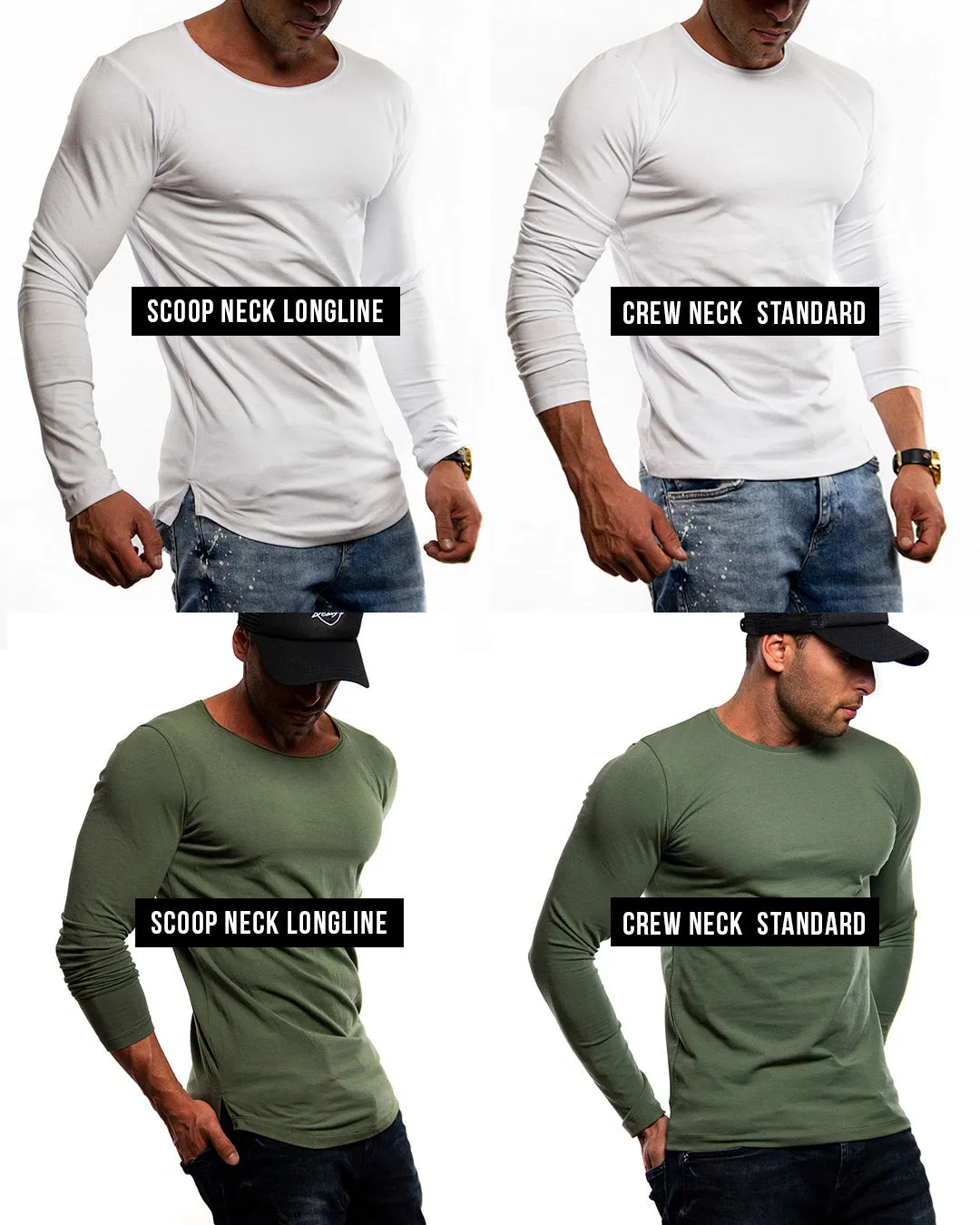 Mens Long Sleeve T-shirt "ARMY" MD1000