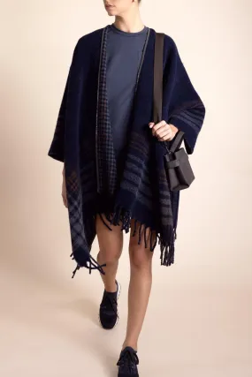 Monili Trim Fringe Cape