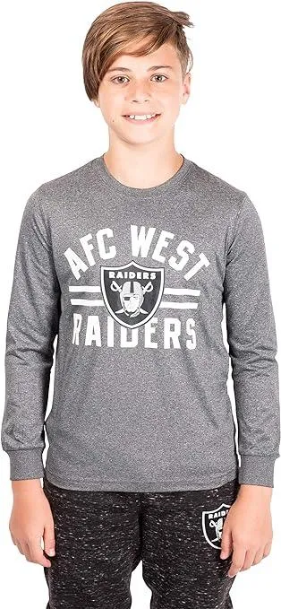 NFL Official Youth Super Soft Supreme Long Sleeve T-Shirt|Las Vegas Raiders