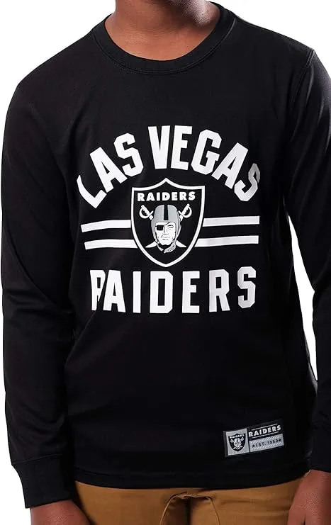 NFL Official Youth Super Soft Supreme Long Sleeve T-Shirt|Las Vegas Raiders