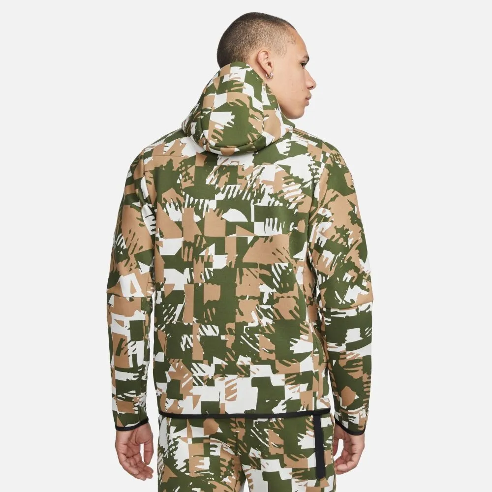 Nike Tech Fleece Windrunner Men's Hoodie Zip Digi Camo Rough-Green Bone dm6456-072