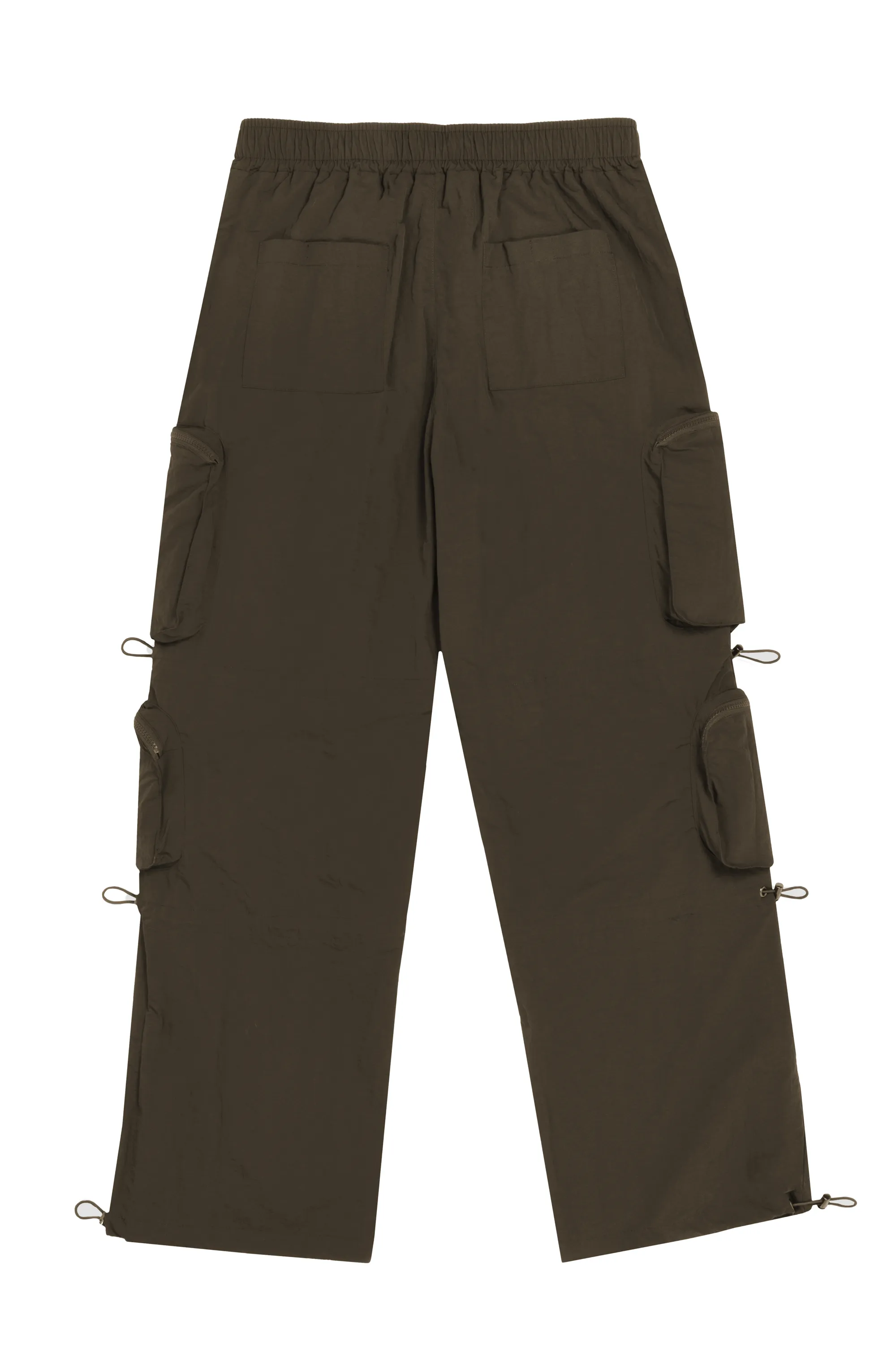 Nylon Parachute Pants- BROWN