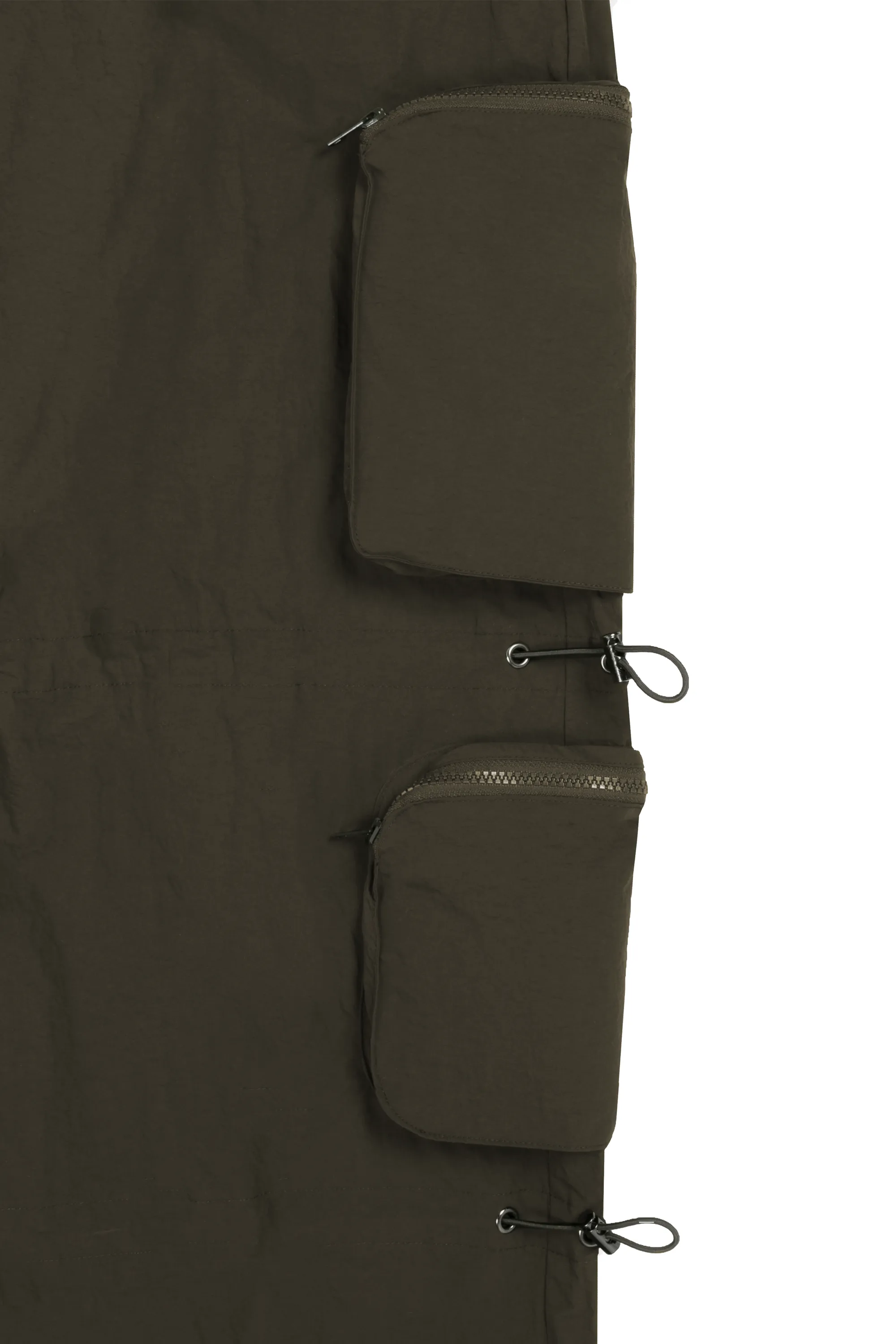 Nylon Parachute Pants- BROWN